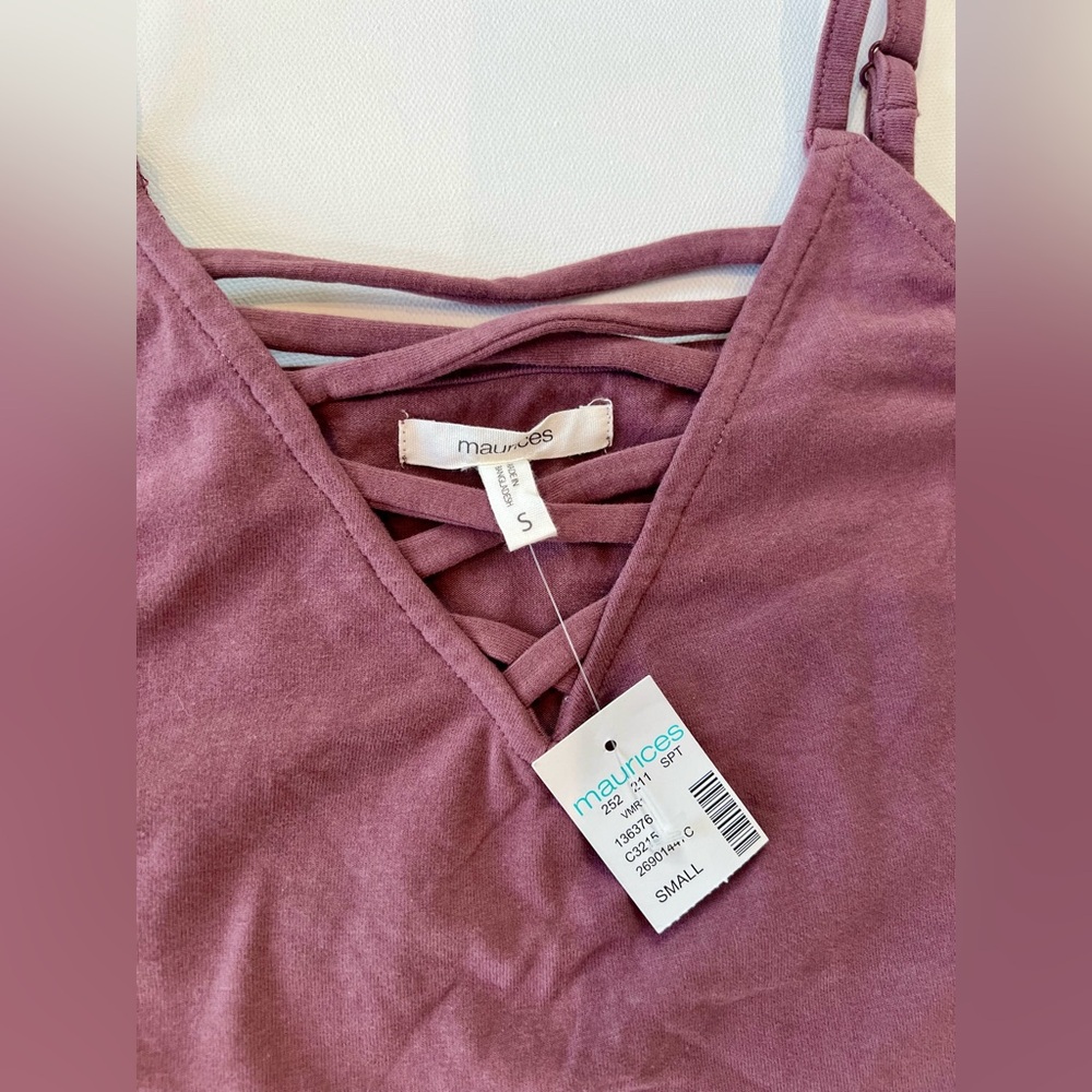NWT Maurices Dusty Rose Bodysuit Small - Picture 6 of 8